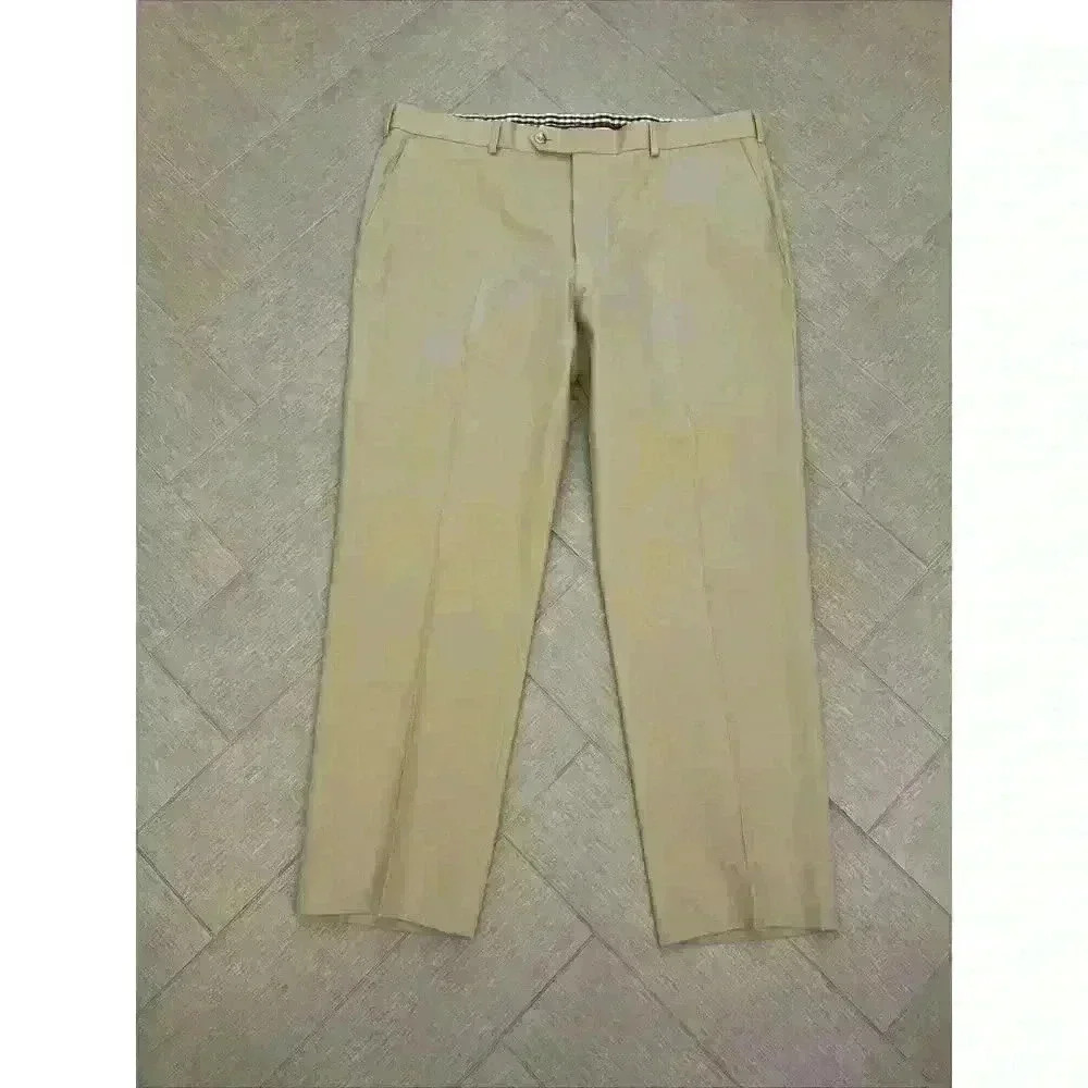 Brooks Brothers 1818 Fitzgerald Khaki Chino Pants‎ Mens 42 Italian Fabric Tan